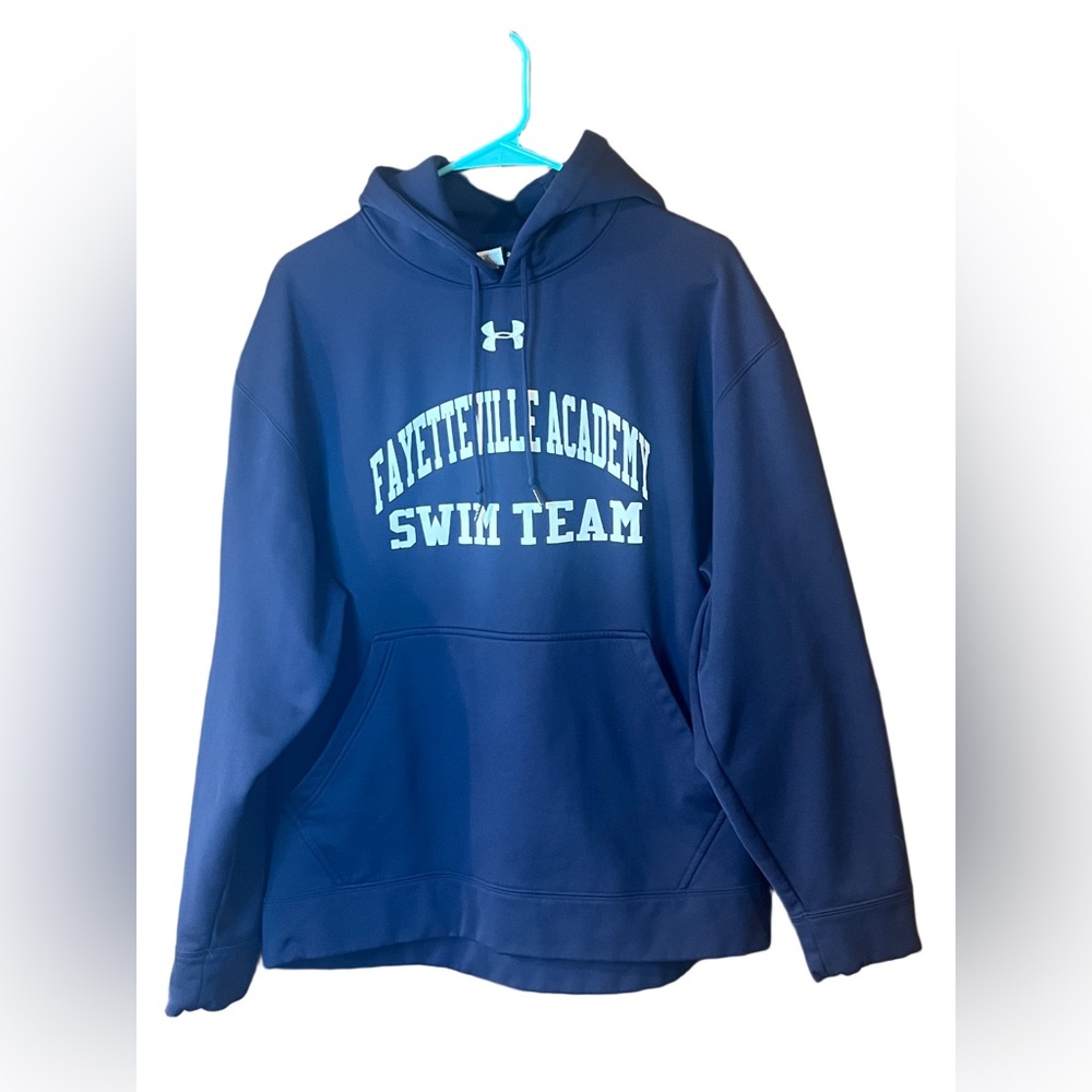 Fayetteville Academy Swim Team pullover sweatshirt. Size large. Navy blue.